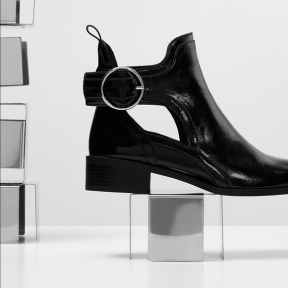 Zara Ankle Boots with Buckle - Picture 4 of 8